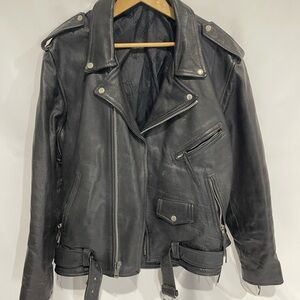 Black Leather Biker Jacket